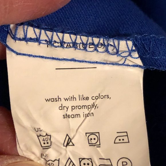 COPY - 2/$20 Van Heusen L/S dress shirt bold blue 17.5 neck  $13 separate - Picture 3 of 5